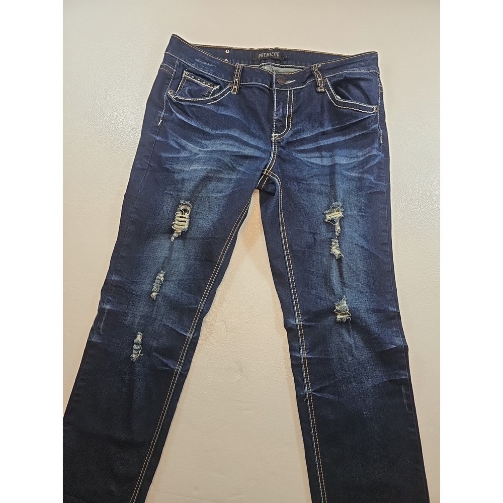 Premiere By Rue 21 Women's Size 11/12R(34x31) Bling Wings On Pockets Distressed